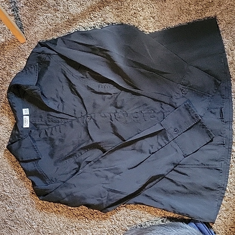 Black button up dress shirt